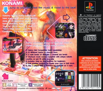 Dancing Stage - Party Edition (EU) box cover back